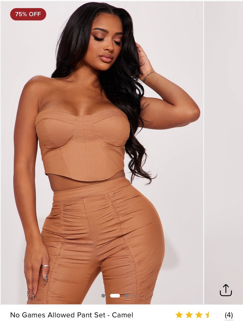 Fashion Nova No Games Allowed Camel Straight Leg Pants
